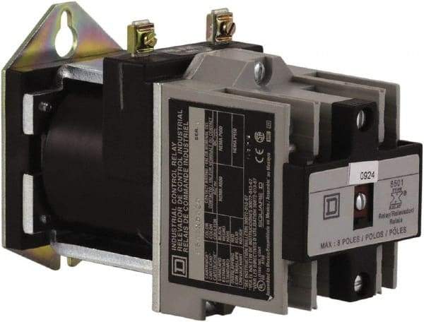 Square D - 2NO, 600 VAC Control Relay - Panel Mount - USA Tool & Supply