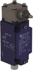 Telemecanique Sensors - DP, NC/NO, 240 VAC, 5-Pin M12 Male Terminal, Roller Lever Actuator, General Purpose Limit Switch - IP66 IPR Rating - USA Tool & Supply