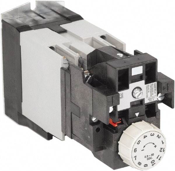 Square D - Time Delay Relay - 5 & 10 Contact Amp, 110 VAC at 50 Hz & 120 VAC at 60 Hz - USA Tool & Supply