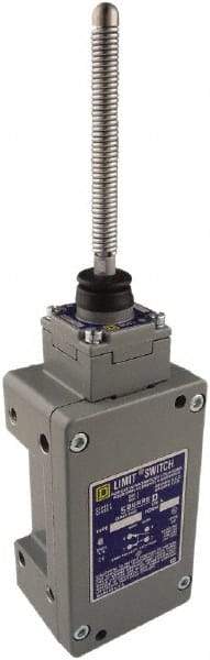 Square D - DPDT, 2NC/2NO, 600 Volt Screw Terminal, Cat Whisker Actuator, General Purpose Limit Switch - 1, 2, 4, 6, 12, 13, 6P NEMA Rating, IP67 IPR Rating - USA Tool & Supply