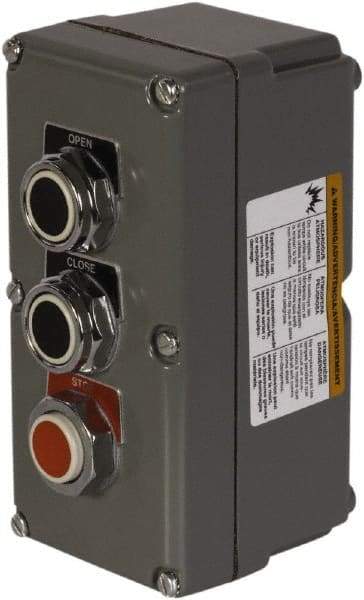 Schneider Electric - 1.18 Inch Mount Hole, Extended Straight, Pushbutton Switch - Weatherproof, Dust and Oil Resistant - USA Tool & Supply