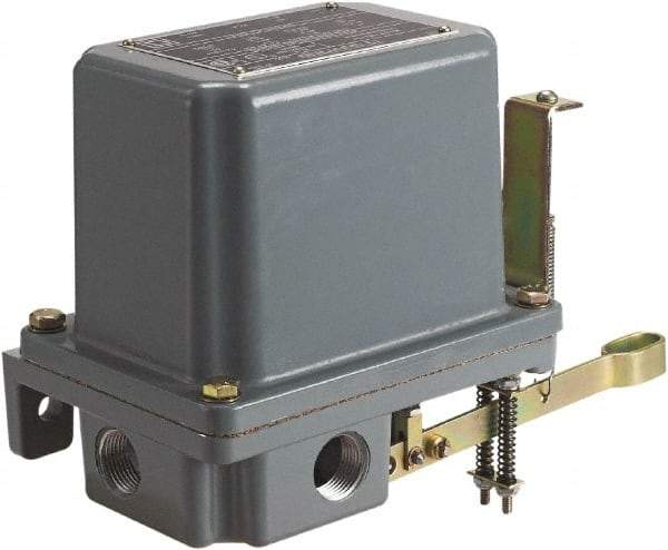 Square D - 4 NEMA Rated, DPST-DB, Float Switch Pressure and Level Switch - 575 VAC, Line-Load-Load-Line Terminal - USA Tool & Supply