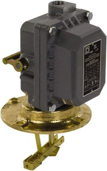 Square D - 4 NEMA Rated, DPST, Float Switch Pressure and Level Switch - 575 VAC, Line-Load-Load-Line Terminal - USA Tool & Supply