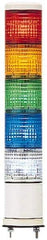 Schneider Electric - LED Lamp, Blue, Clear, Green, Orange, Red, Steady, Preassembled Stackable Tower Light Module Unit - 24 VAC/VDC, 125 Milliamp, IP54 Ingress Rating, Base Mount - USA Tool & Supply