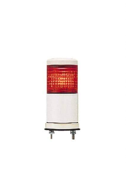 Schneider Electric - Red LED Flashing & Steady Stackable Tower Light with Buzzer - 70 to 85 dB, Base Mount, IP54, 24V, 14 to 122°F - USA Tool & Supply