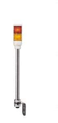 Schneider Electric - LED Lamp, Orange, Red, Steady, Preassembled Stackable Tower Light Module Unit - 24 VAC/VDC, 50 Milliamp, IP23, IP54 Ingress Rating, Pipe Mount - USA Tool & Supply