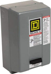 Square D - 220 Coil VAC at 50 Hz, 240 Coil VAC at 60 Hz, 27 Amp, NEMA Size 1, Nonreversible Enclosed Enclosure NEMA Motor Starter - 3 hp at 1 Phase, 1 Enclosure Rating - USA Tool & Supply