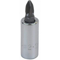 SK - Screwdriver & Drag Link Sockets - 3/8"DR #2 CHRM PHILLIPS SCRDRVR SCKT BIT - USA Tool & Supply
