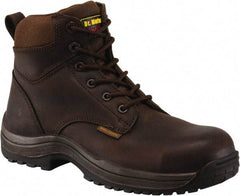 Dr. Martens - Men's Size 7 Medium Width Composite Work Boot - Brown, Leather Upper, Rubber Outsole, 7" High, Dielectric, Hot Weather, Non-Slip - USA Tool & Supply