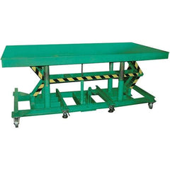 Wesco Industrial Products - 3,000 Lb Capacity Manual Hydraulic Post Lift Table - 36.38" to 56-3/8" Lift Height, 72" Platform Length x 36" Platform Width - USA Tool & Supply