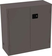 Jamco - 3 Shelf Security Storage Cabinet - Steel, 18" Wide x 43" Deep x 44" High, Gray - USA Tool & Supply