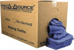 PRO-SOURCE - Virgin Cotton Huck Rag - Lint-Free, Blue, 5 to 7 Pieces per Lb, 16 x 25", Comes in Box - USA Tool & Supply