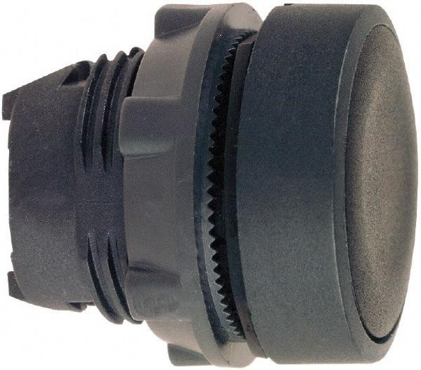 Schneider Electric - 22mm Mount Hole, Flush, Pushbutton Switch Only - Round, Black Pushbutton, Nonilluminated, Momentary (MO) - USA Tool & Supply