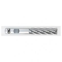 1-1/8 Dia. x 6-1/2 Overall Length 6-Flute Square End HSS-CO SE End Mill-Round Shank-Non-Center Cutting-Uncoated - USA Tool & Supply