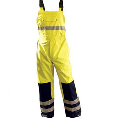 OccuNomix - Size S Hi-Viz Yellow Waterproof Bib Overall - USA Tool & Supply