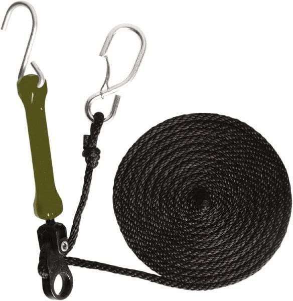 The Perfect Bungee - Light Duty Tie Down with Triangulated Galvanized S Hook - 144" OAL, Camo Green - USA Tool & Supply