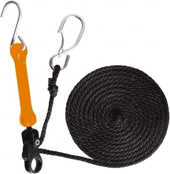 The Perfect Bungee - Light Duty Tie Down with Triangulated Galvanized S Hook - 144" OAL, Safety Orange - USA Tool & Supply