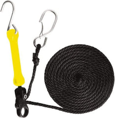 The Perfect Bungee - Light Duty Tie Down with Triangulated Galvanized S Hook - 144" OAL, Yellow - USA Tool & Supply