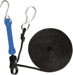 The Perfect Bungee - Light Duty Tie Down with Triangulated Galvanized S Hook - 144" OAL, Blue - USA Tool & Supply