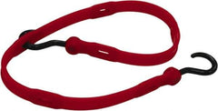 The Perfect Bungee - Adjustable Bungee Strap with Molded Nylon Hook End - 36" OAL, Red - USA Tool & Supply