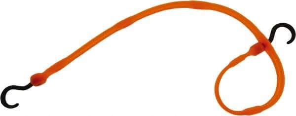 The Perfect Bungee - Adjustable Bungee Strap with Molded Nylon Hook End - 36" OAL, Safety Orange - USA Tool & Supply