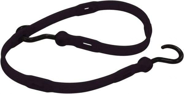 The Perfect Bungee - Adjustable Bungee Strap with Molded Nylon Hook End - 36" OAL, Black - USA Tool & Supply