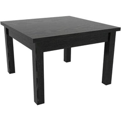 ALERA - 20" Long x 23.63" Wide x 20.38" High Stationary Reception Table - 1" Thick, Black, Wood Grain Laminate - USA Tool & Supply