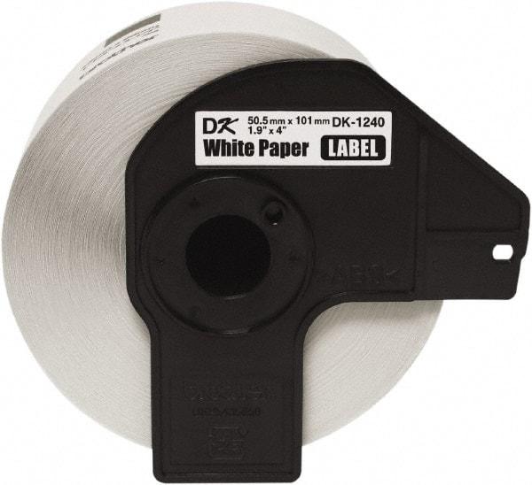 Brother - 4" Wide x 4" Long, White Paper Shipping Label - For Label Maker - USA Tool & Supply