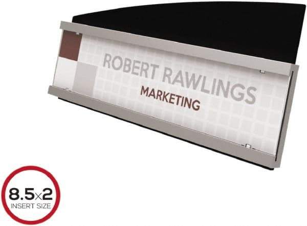 Deflect-o - 8-1/2" Wide x 3-7/8" High Sign Compatiblity, Acrylic Sign Holder - Clear, 3-7/8" Holder Height - USA Tool & Supply