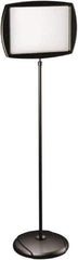 MasterVision - 19" Wide x 3-7/8" High Sign Compatiblity, Steel Floor Sign - Black, 3-15/16" Holder Height - USA Tool & Supply
