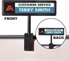 ADVANTUS - 9" Wide x 2-1/2" High Sign Compatiblity, Plastic Sign Holder - Translucent, 2-1/2" Holder Height - USA Tool & Supply