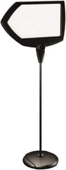 MasterVision - 19" Wide x 3-7/8" High Sign Compatiblity, Steel Floor Sign - Black, 3-15/16" Holder Height - USA Tool & Supply