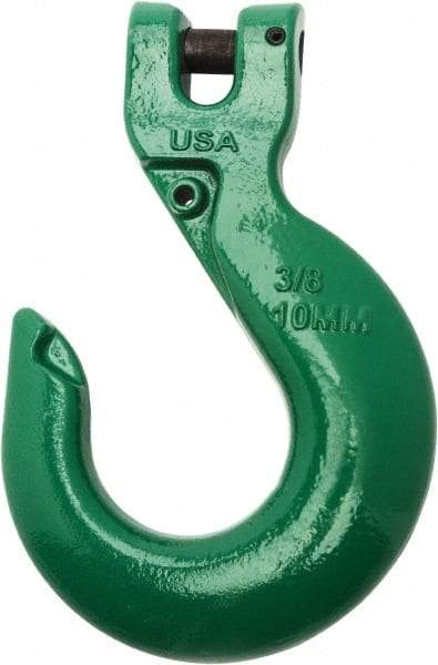 Campbell - 1/2" Chain Diam, 100 Chain Grade Clevis Hook - 15,000 Lb Capacity, 39/64" ID, 39/64" Pin Diam, 1-11/16" Hook Throat - USA Tool & Supply