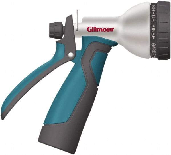 Gilmour - Garden Hose Rear Trigger Watering Nozzle - Aluminum, Zinc - USA Tool & Supply