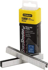 Stanley Bostitch - 1/2" Leg Length, Steel Staple Gun Staples - 80 Sheet Capacity, For Use with Stanley TR150 - USA Tool & Supply