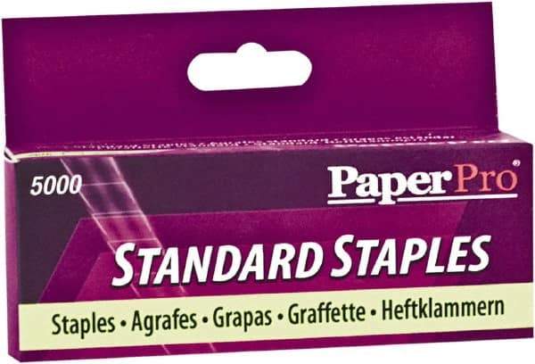 PaperPro - 1/4" Leg Length, Steel Standard Staples - 28 Sheet Capacity, For Use with All Standard Full-Strip Staplers - USA Tool & Supply