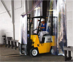 Clearway Door - 8' Door Width x 10' Door Height Flexible PVC Low Temperature/Ribbed Strip Door Kit - 8" Strip Width x 0.072" Strip Thickness, Clear, 50% Overlap - USA Tool & Supply