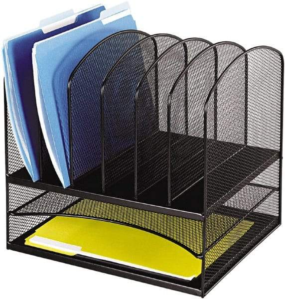 Safco - Black Combination File Sorter - Steel, Mesh - USA Tool & Supply