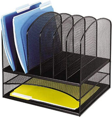 Safco - Black Combination File Sorter - Steel, Mesh - USA Tool & Supply