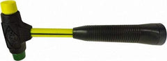 NUPLA - 7/8 Lb Head 1" Face Composite Dead Blow Replaceable Tip Sledge Hammer - 11-1/2" OAL, Fiberglass Handle - USA Tool & Supply