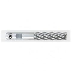2 Dia. x 7-3/4 Overall Length 6-Flute Square End HSS-CO SE End Mill-Round Shank-Center Cutting-Uncoated - USA Tool & Supply