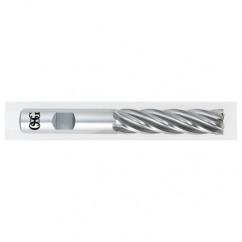 3/8 Dia. x 3-1/4 Overall Length 4-Flute Square End HSS-CO SE End Mill-Round Shank-Center Cutting-TiCN - USA Tool & Supply