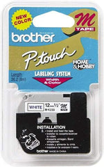 Brother - 1/2" Wide, White Tape Cassette - For Label Maker - USA Tool & Supply