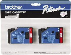 Brother - 1/2" Wide x 300" Long, White Tape Cassette - For Label Maker - USA Tool & Supply