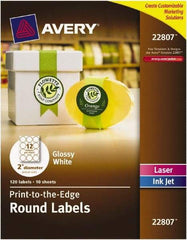 AVERY - 2" Wide x 2" Long, White Paper Multi-Purpose Label - For Laser/Inkjet Printers - USA Tool & Supply