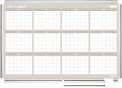 MasterVision - 36" High x 48" Wide Magnetic Dry Erase Calendar - Steel - USA Tool & Supply