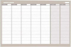 MasterVision - 24" High x 36" Wide Magnetic Dry Erase Calendar - Steel - USA Tool & Supply