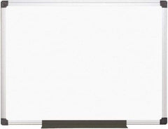 MasterVision - 36" High x 48" Wide Magnetic Dry Erase Board - Porcelain/Steel - USA Tool & Supply