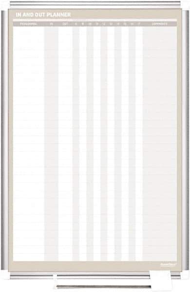 MasterVision - 24" High x 36" Wide Magnetic Dry Erase In/Out - Steel - USA Tool & Supply