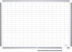 MasterVision - 36" High x 24" Wide Magnetic Dry Erase Calendar - Steel - USA Tool & Supply